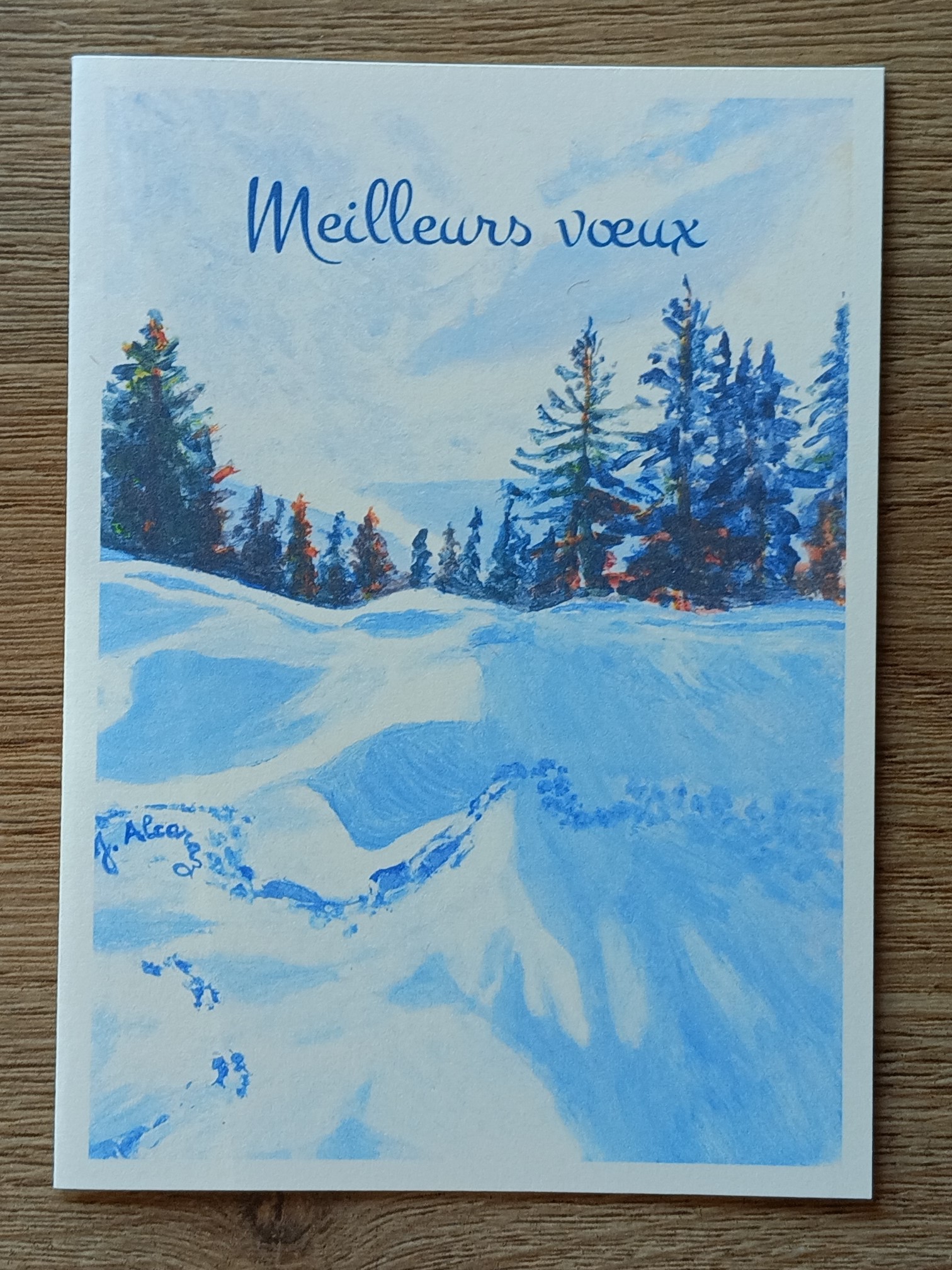 Carte "Meilleurs vœux" - Col du Barioz
